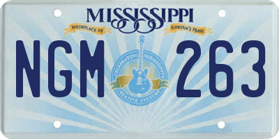 MS license plate NGM263