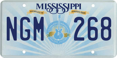 MS license plate NGM268