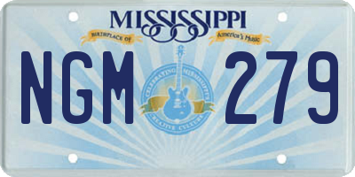 MS license plate NGM279