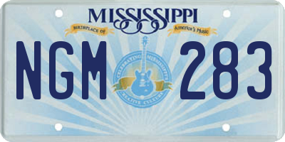 MS license plate NGM283