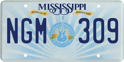 MS license plate NGM309