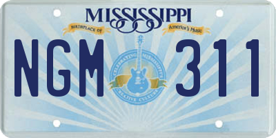 MS license plate NGM311