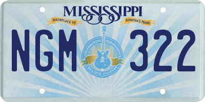 MS license plate NGM322