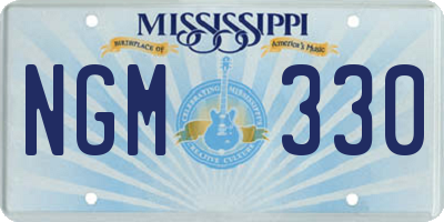 MS license plate NGM330