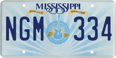 MS license plate NGM334
