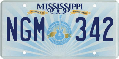 MS license plate NGM342
