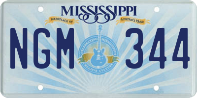 MS license plate NGM344