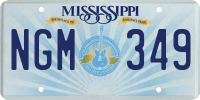 MS license plate NGM349