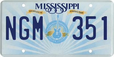 MS license plate NGM351