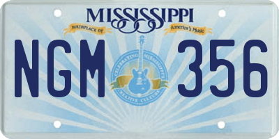 MS license plate NGM356