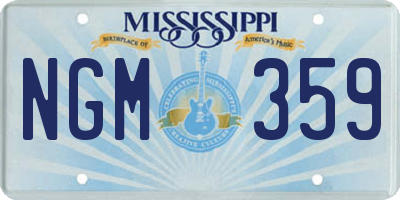 MS license plate NGM359