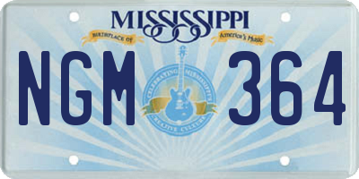 MS license plate NGM364