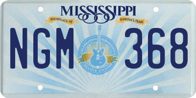 MS license plate NGM368