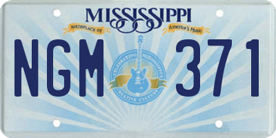 MS license plate NGM371