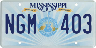 MS license plate NGM403