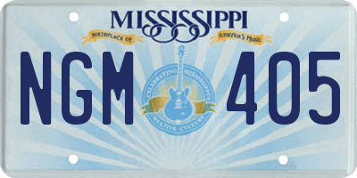 MS license plate NGM405