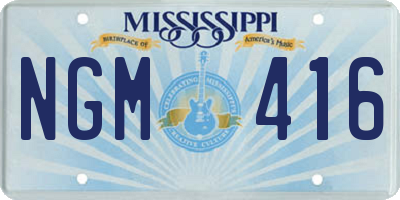 MS license plate NGM416