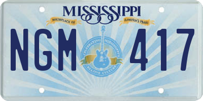 MS license plate NGM417