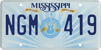 MS license plate NGM419