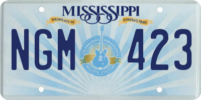 MS license plate NGM423