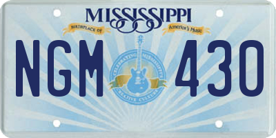 MS license plate NGM430