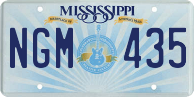 MS license plate NGM435