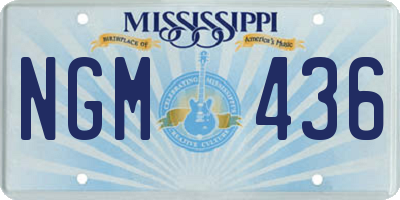 MS license plate NGM436