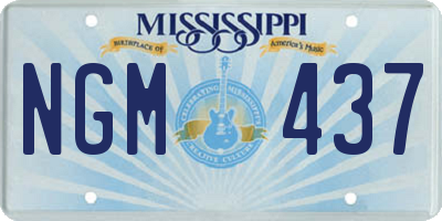 MS license plate NGM437