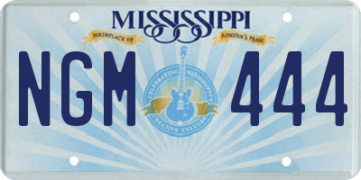 MS license plate NGM444