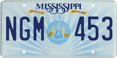MS license plate NGM453