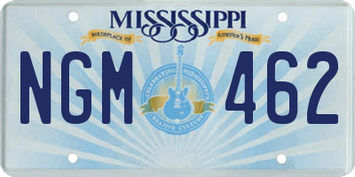 MS license plate NGM462