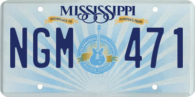 MS license plate NGM471