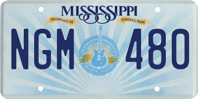 MS license plate NGM480
