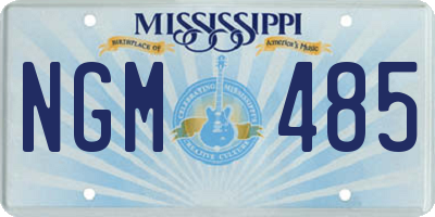 MS license plate NGM485