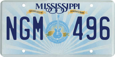 MS license plate NGM496