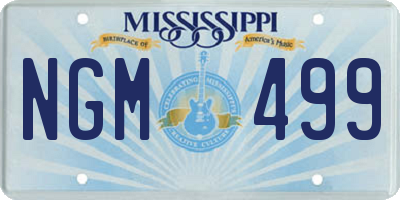MS license plate NGM499