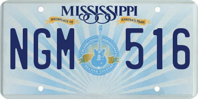 MS license plate NGM516