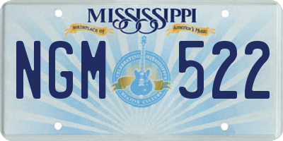 MS license plate NGM522