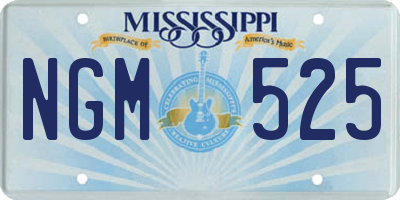 MS license plate NGM525