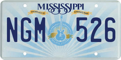MS license plate NGM526