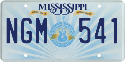 MS license plate NGM541