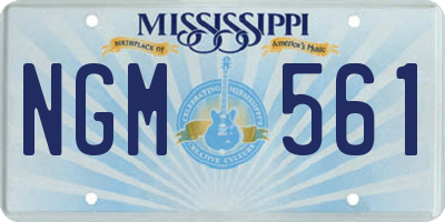 MS license plate NGM561