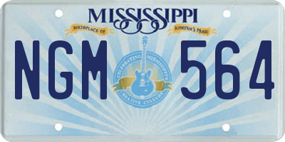 MS license plate NGM564