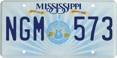 MS license plate NGM573