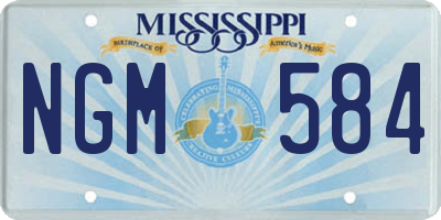MS license plate NGM584
