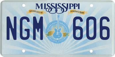 MS license plate NGM606
