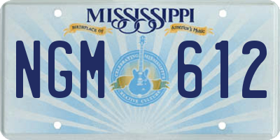 MS license plate NGM612
