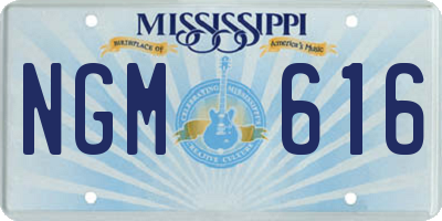 MS license plate NGM616
