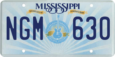 MS license plate NGM630