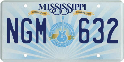 MS license plate NGM632